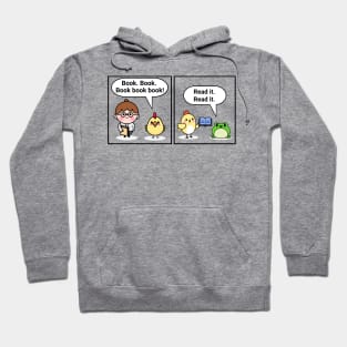 "A chicken walked into a library" joke Hoodie